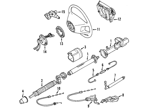 2002 Mercedes-Benz SLK320 Steering Column Diagram