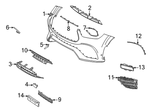 2021 Mercedes-Benz GLE63 AMG S SUV Bumper & Components - Front
