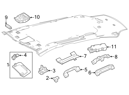 2024 Mercedes-Benz GLC300 Interior Trim - Roof Diagram 2