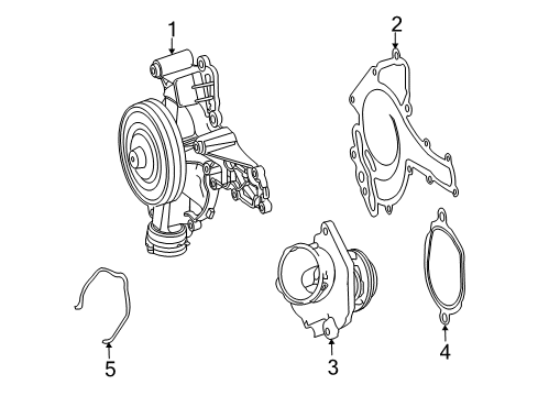 2007 Mercedes-Benz CLK550 Water Pump Diagram