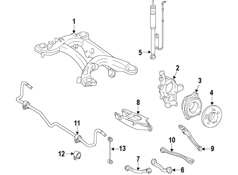 2012 Mercedes-Benz CL550 Lower Control Arm - Rear Diagram