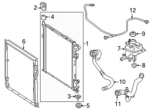 2012 Mercedes-Benz ML550 Radiator & Components
