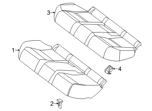 2017 Mercedes-Benz C43 AMG Rear Seat Components