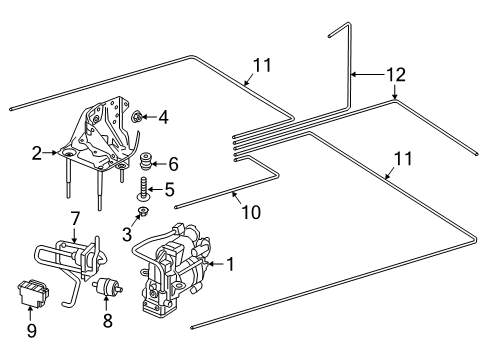 2021 Mercedes-Benz S560 Auto Leveling Components Diagram