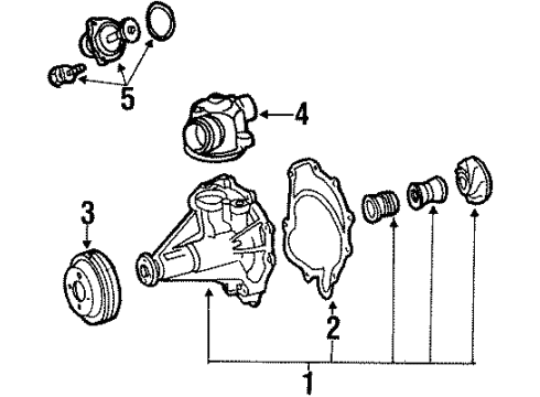1995 Mercedes-Benz E420 Water Pump