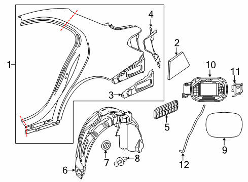 2019 Mercedes-Benz C300 Fuel Door Diagram