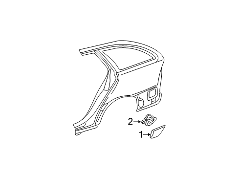 2004 Mercedes-Benz C240 Exterior Trim - Quarter Panel