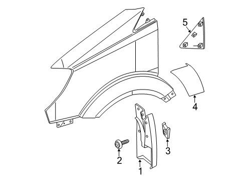 2016 Mercedes-Benz Sprinter 2500 Exterior Trim - Fender