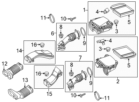 2016 Mercedes-Benz E400 Filters Diagram