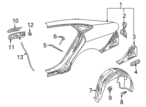 2025 Mercedes-Benz AMG GT 63 S E Performance Quarter Panel & Components