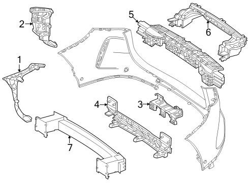 2024 Mercedes-Benz EQE SUV AMG Bumper & Components - Rear