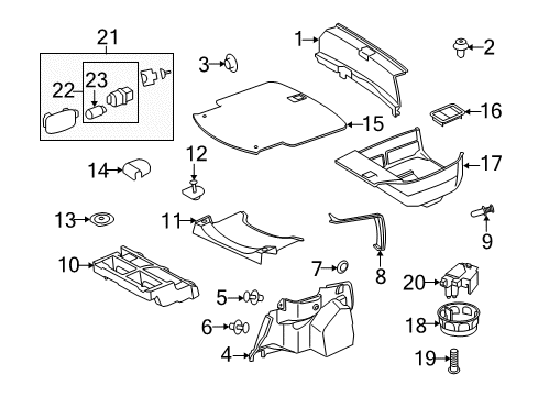 2008 Mercedes-Benz C300 Interior Trim - Rear Body Diagram