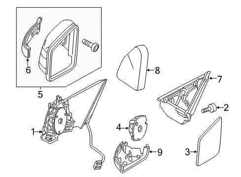 2011 Mercedes-Benz S400 Mirrors Diagram