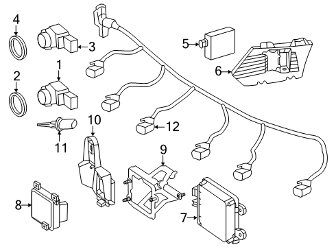 2025 Mercedes-Benz CLE300 Electrical Components - Front Bumper