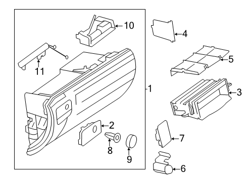 2007 Mercedes-Benz R500 Glove Box