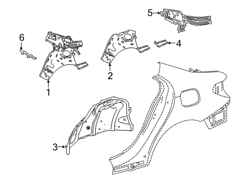 2025 Mercedes-Benz CLA35 AMG Inner Structure - Quarter Panel