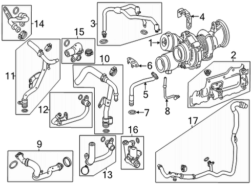 2021 Mercedes-Benz GLC63 AMG Turbocharger Diagram