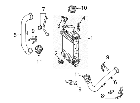 2017 Mercedes-Benz E400 Intercooler Diagram