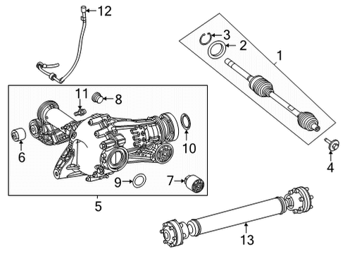 2021 Mercedes-Benz GLE53 AMG SUV Front Axle & Carrier