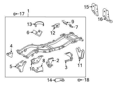 2003 Mercedes-Benz G55 AMG Frame Assembly Diagram for 463-310-06-01