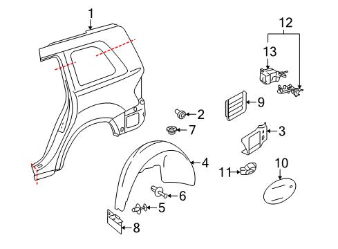 2012 Mercedes-Benz GL450 Fuel Door