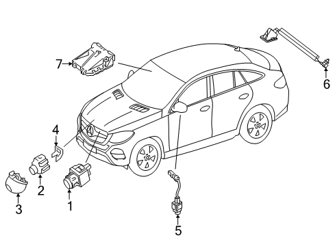 2019 Mercedes-Benz GLE43 AMG Electrical Components Diagram
