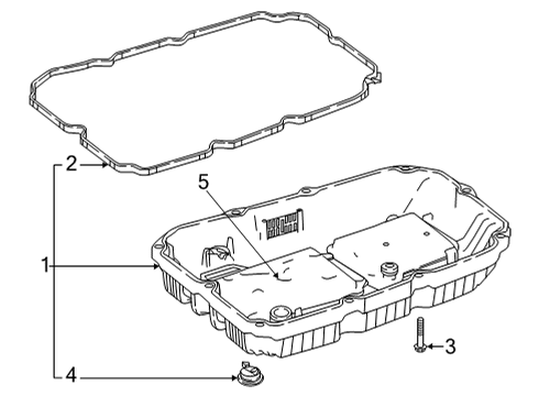 2020 Mercedes-Benz GLC350e Transmission Pan Diagram for 725-270-15-18