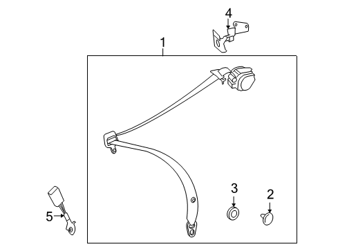 2011 Mercedes-Benz CLS63 AMG Rear Seat Belts Diagram