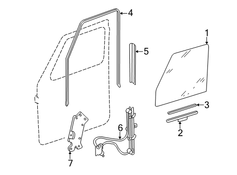 2003 Mercedes-Benz G500 Front Door Diagram