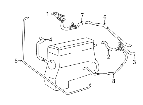 2003 Mercedes-Benz C230 Recirc Pump & Hoses Diagram