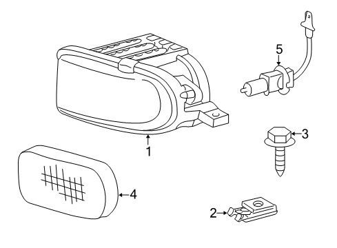 2002 Mercedes-Benz SLK230 Bulbs Diagram