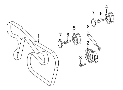 2010 Mercedes-Benz SLK300 Belts & Pulleys