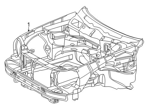 2001 Mercedes-Benz E320 Inner Structure - Front Structural