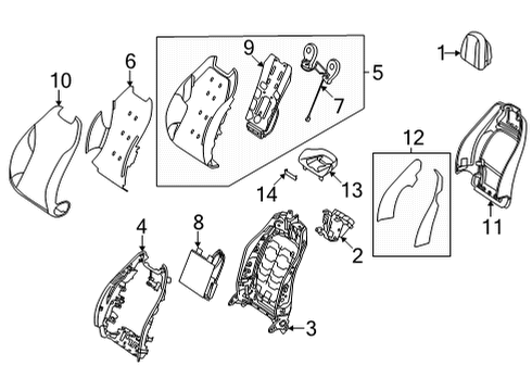 2025 Mercedes-Benz EQS 580 Driver Seat Components Diagram