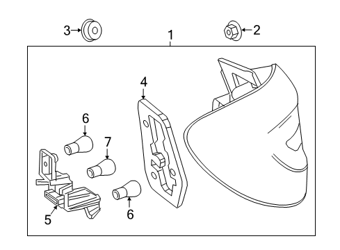 2016 Mercedes-Benz B250e Bulbs Diagram
