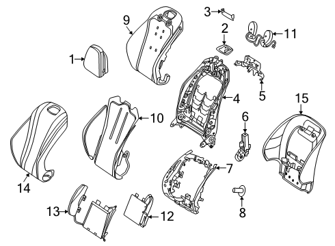 2024 Mercedes-Benz E350 Driver Seat Components Diagram