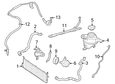 2024 Mercedes-Benz GLC300 Radiator & Components Diagram 2