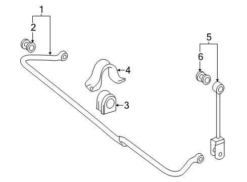 2016 Mercedes-Benz Sprinter 2500 Stabilizer Bar & Components Diagram
