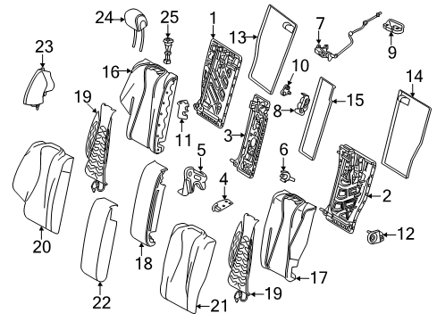 2018 Mercedes-Benz E400 Rear Seat Components
