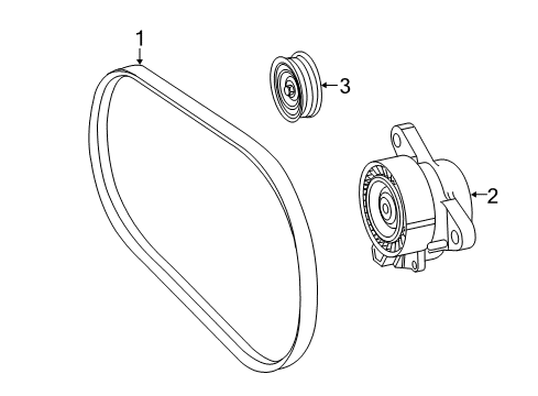 2017 Mercedes-Benz E400 Belts & Pulleys Diagram
