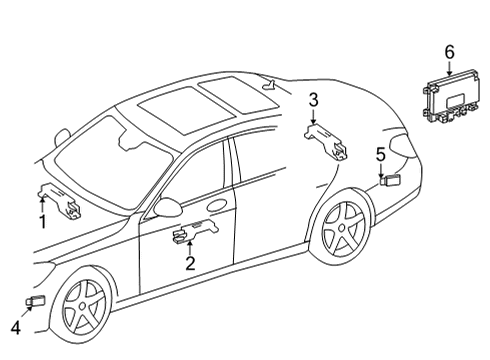 2024 Mercedes-Benz S63 AMG E Performance Keyless Entry Components