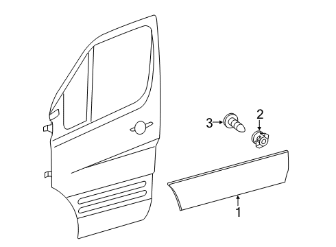 2024 Mercedes-Benz Sprinter 2500 Exterior Trim - Front Door