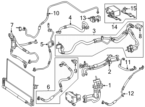 2025 Mercedes-Benz EQE 350+ A/C Condenser, Compressor & Lines