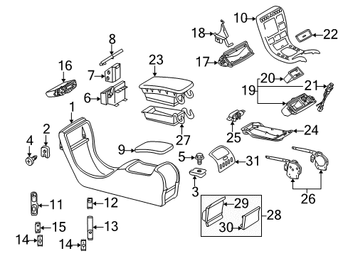 2005 Mercedes-Benz CL65 AMG Center Console