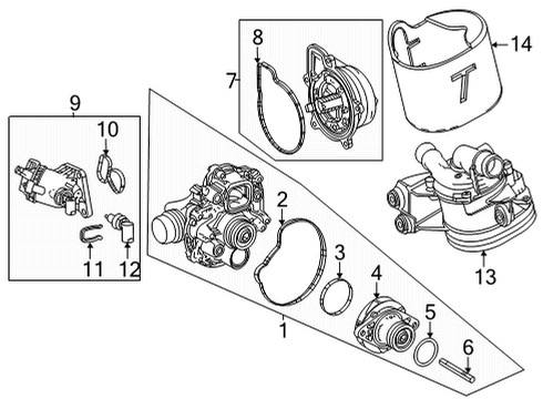 2022 Mercedes-Benz GLA45 AMG Water Pump Diagram