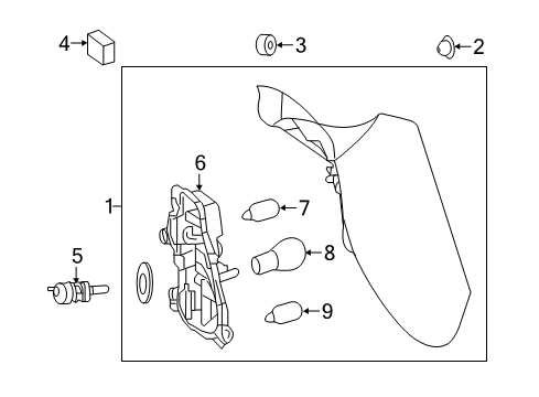 2017 Mercedes-Benz GLA250 Tail Lamps Diagram
