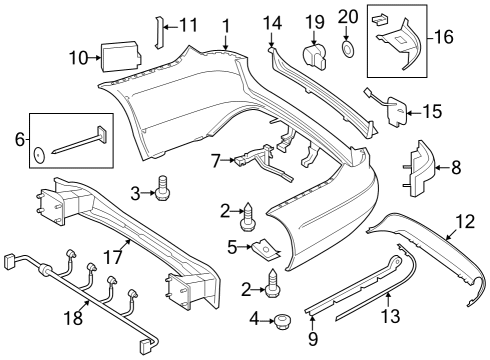 2011 Mercedes-Benz E350 Bumper & Components - Rear Diagram 3