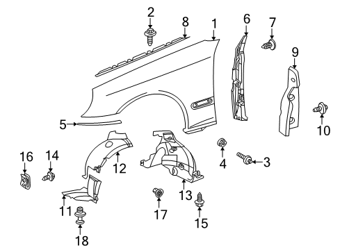 2004 Mercedes-Benz C240 Fender & Components