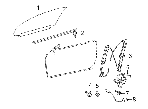 2007 Mercedes-Benz CL600 Door Diagram