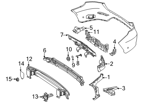 2020 Mercedes-Benz GLC43 AMG Bumper & Components - Rear Diagram 2
